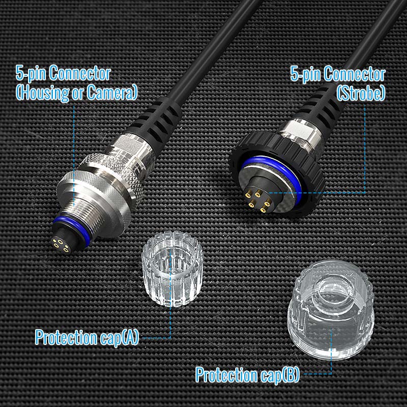 Seafrogs OF-1 Sync-Kabel Typ 5-Pin Durchführungsstück für Unterwassergehäuse
