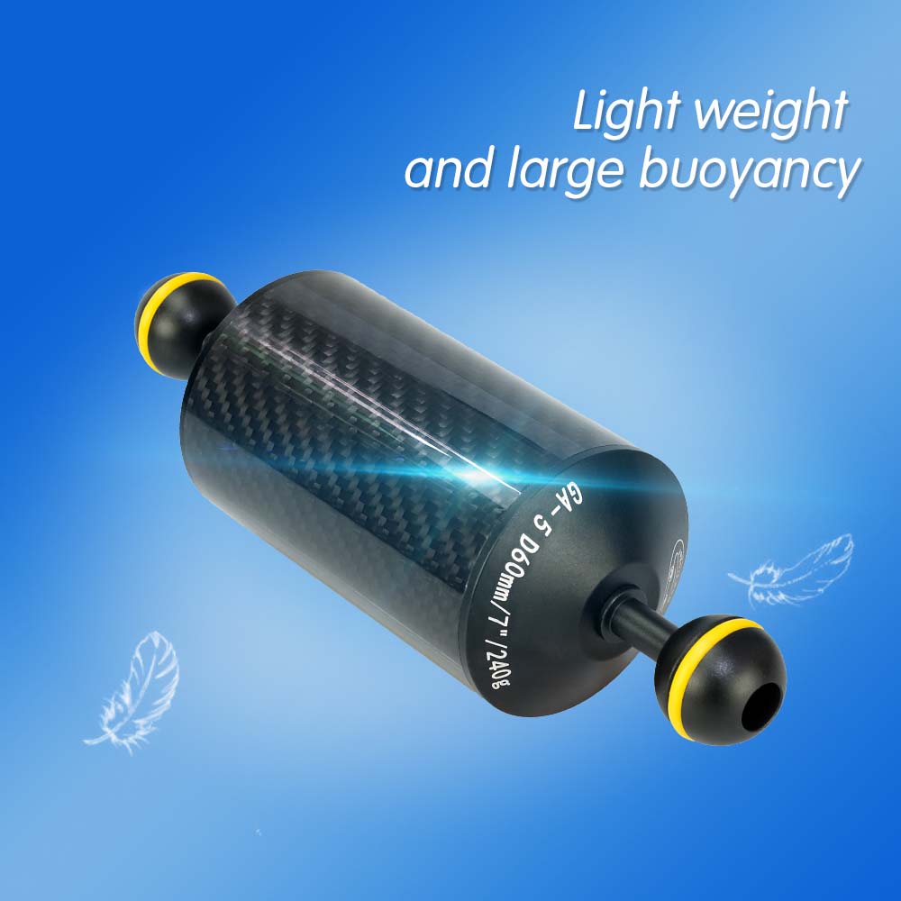 Seafrogs D60mm GA-5~11 Floating Arm for Diving Photography Camera Accessories Buoyancy Carbon Fiber Floating Arm with Dual Balls