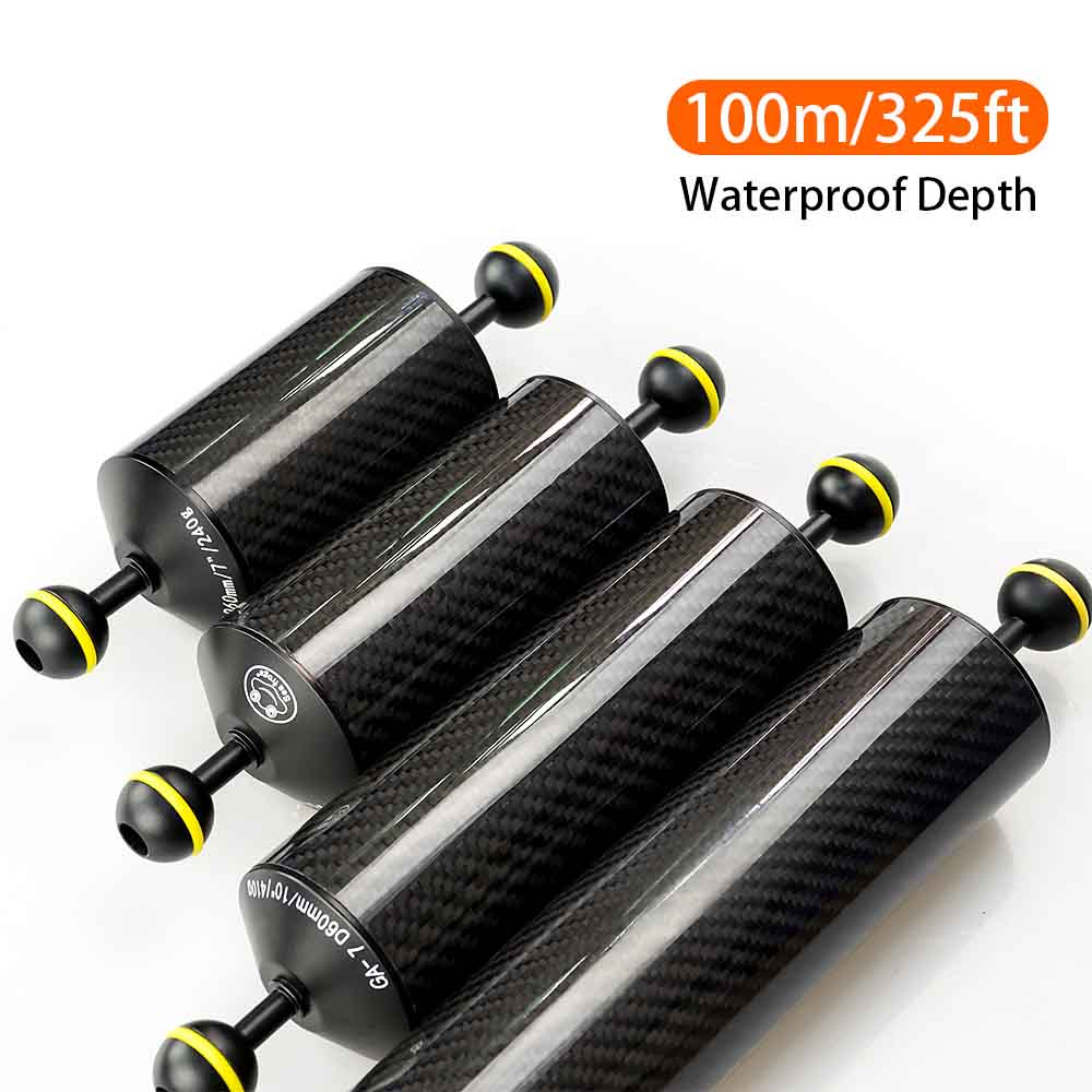 Seafrogs D60mm GA-5~11 Floating Arm for Diving Photography Camera Accessories Buoyancy Carbon Fiber Floating Arm with Dual Balls