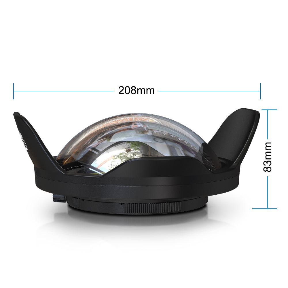 Sea frogs 67mm-02 6 Inch Wet Dome Port Diving Fisheye Lens with 67mm Lens Thread