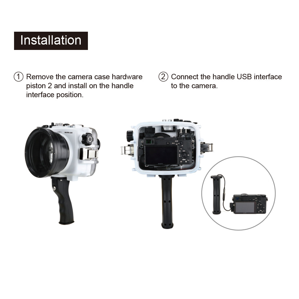 Seafrogs Professional Waterproof Electronic Shutter Handle For Phone Case Camera Accessories Selfie Stick Grip Handle