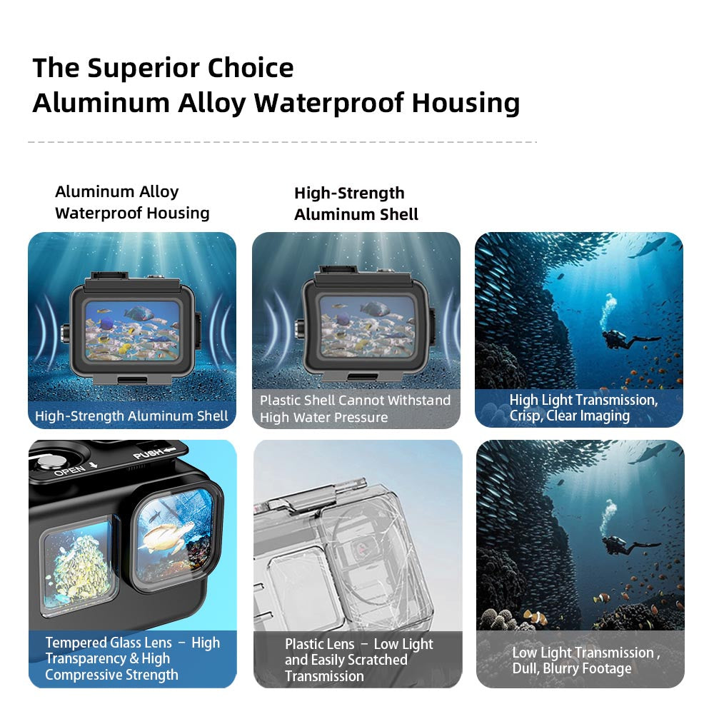SF15003 Sea frogs Underwater 60m/195ft Aluminum Alloy Action Camera Ho ...