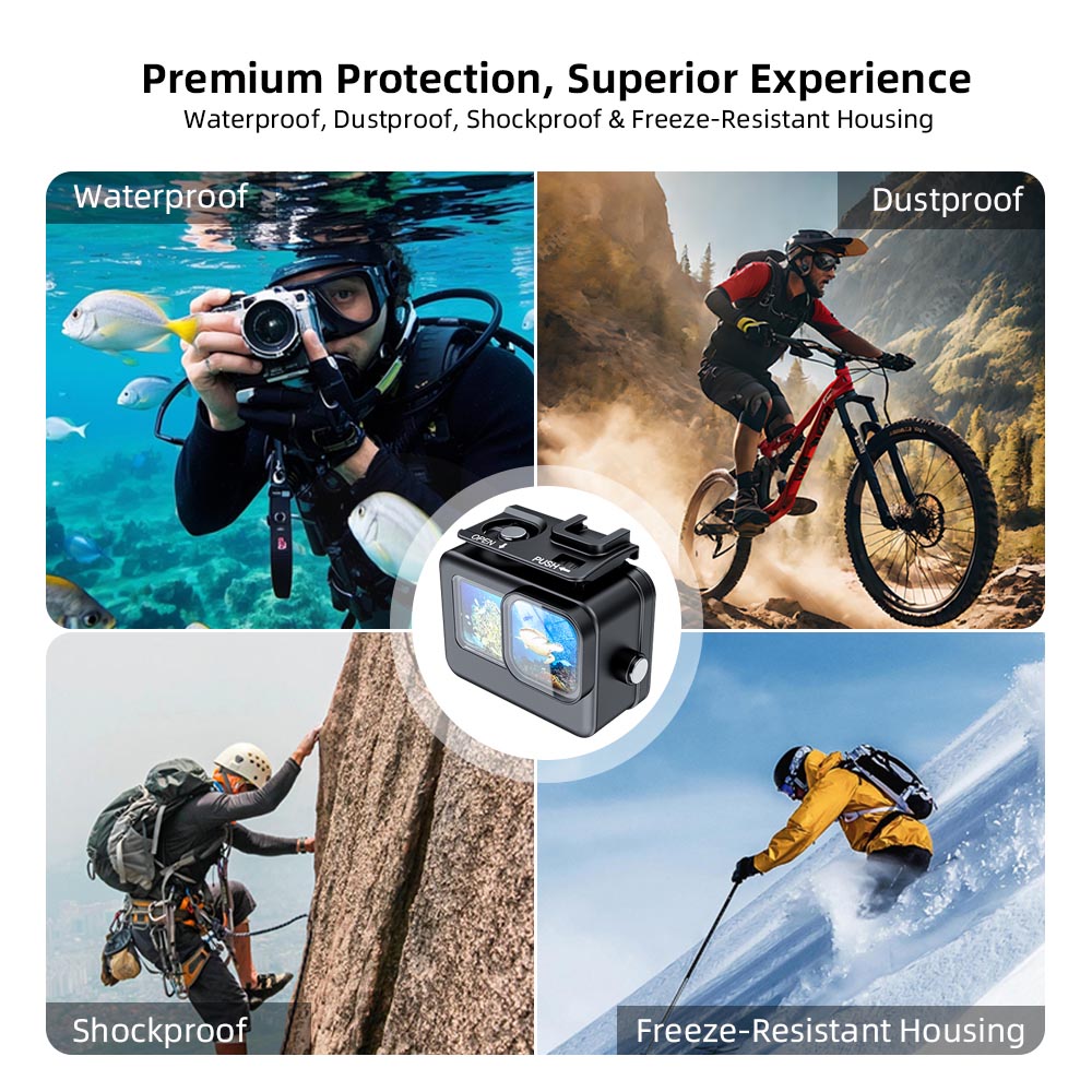 SF15003 Sea frogs Underwater 60m/195ft Aluminum Alloy Action Camera Ho ...