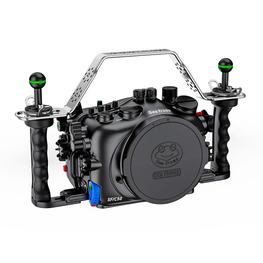 Sea frogs Aluminum Underwater Housing with Macro Port For Canon C50
