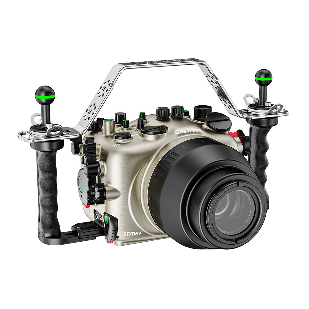 Sea frogs Aluminum Underwater Housing with Macro Port For Canon EOS R6 V