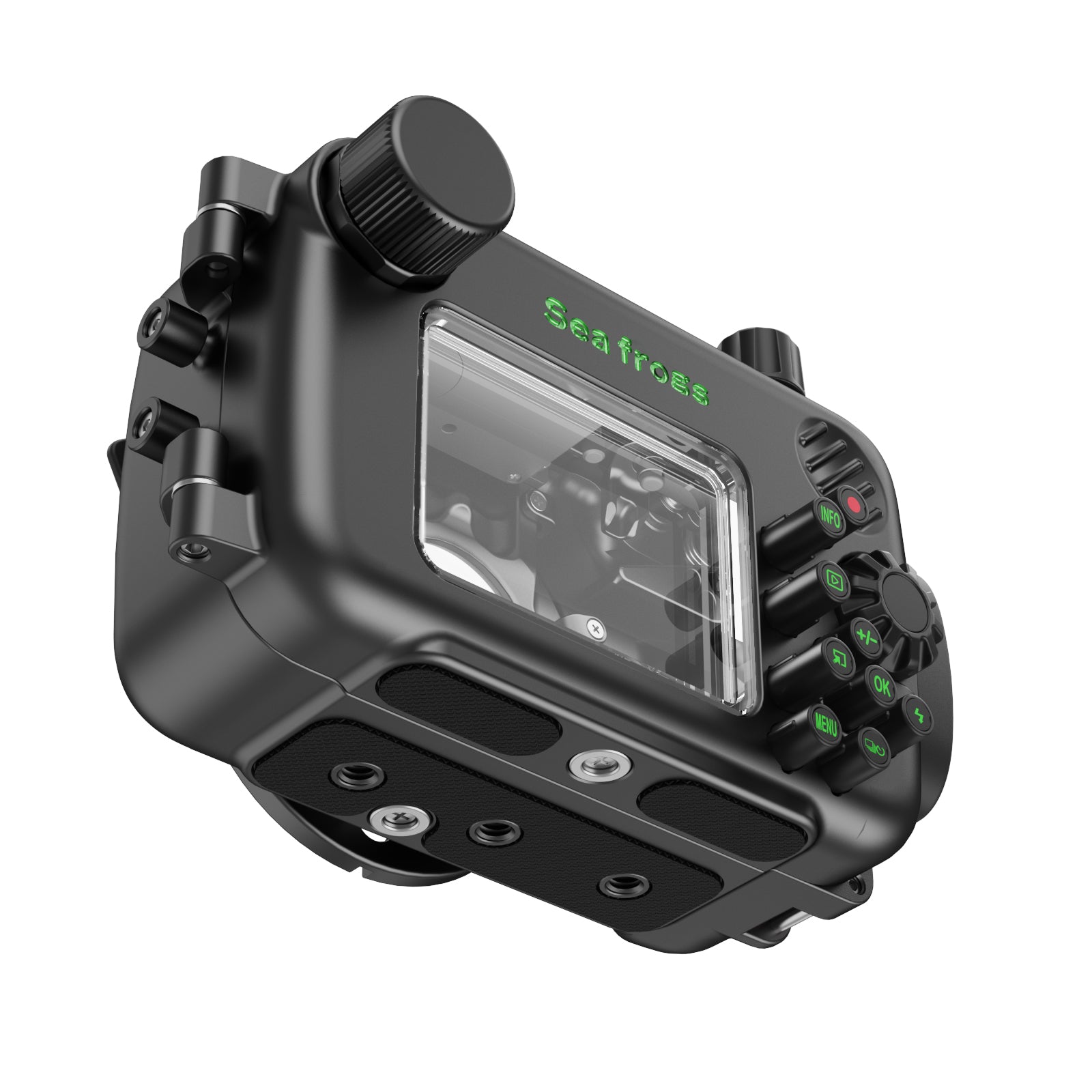 Frog Camera Sea Frogs 100M/328FT Aluminum Camera Housing For Olympus TG6 TG7 – Seafrogs