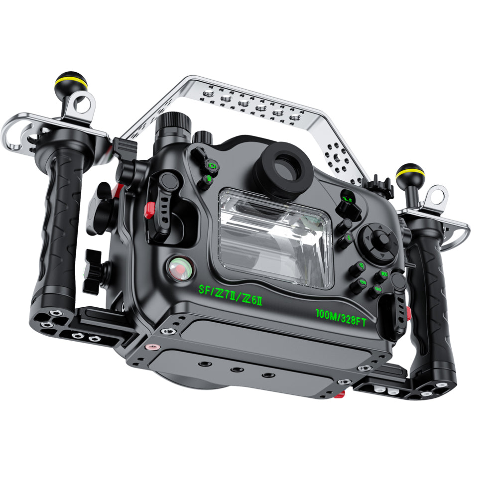Sea frogs 100M/328ft aluminum underwater housing with Macro Port for Nikon Z7 II/ Z6 II / Z7/ Z6