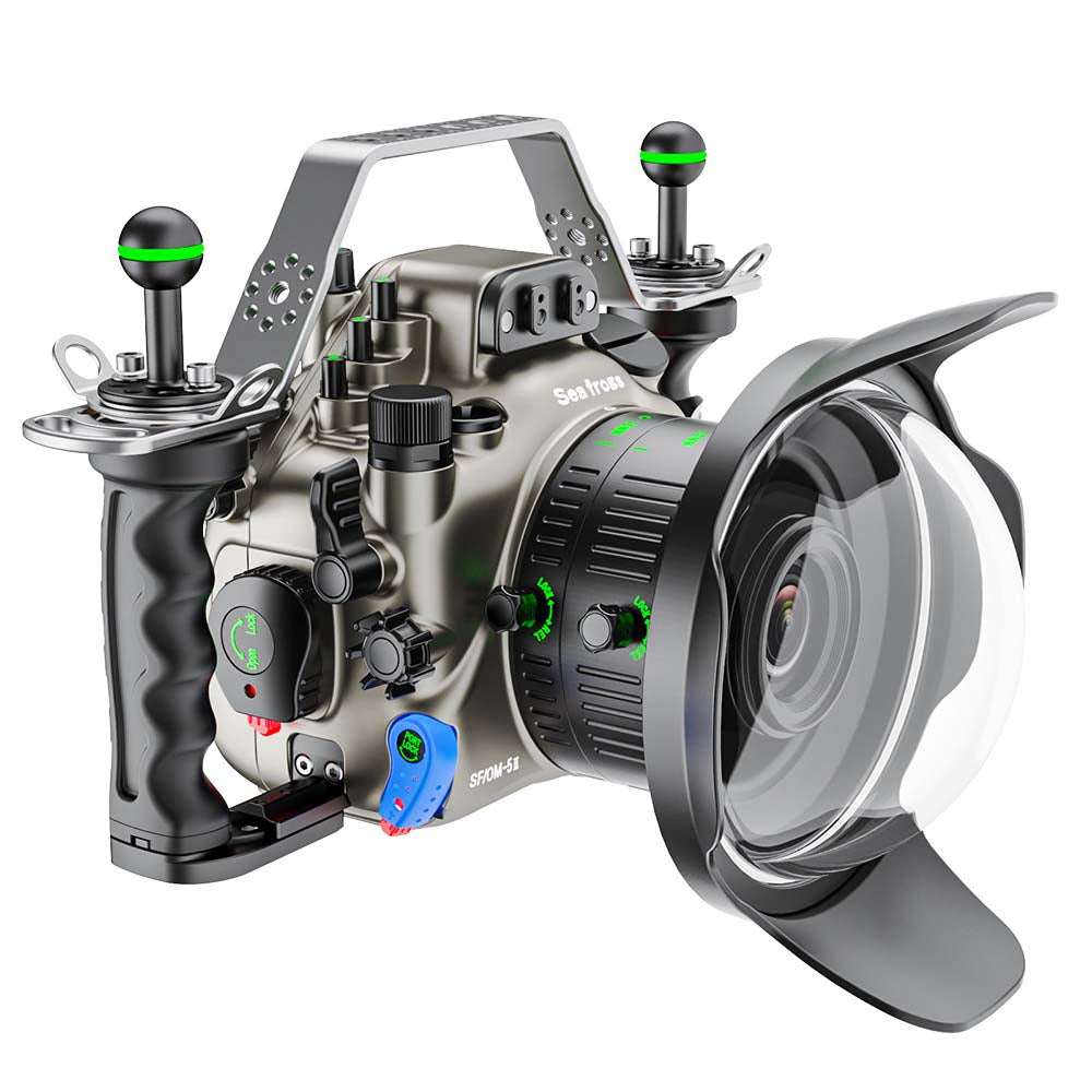 Sea frogs Aluminum Underwater Housing with Dome Port For Olympus OM-5 II