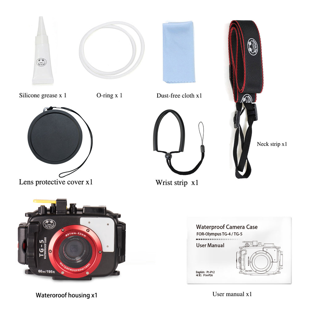 Frog Camera SEAFROGS Underwater Camera Polycarbonate Housing For Olympus TG5 – Seafrogs
