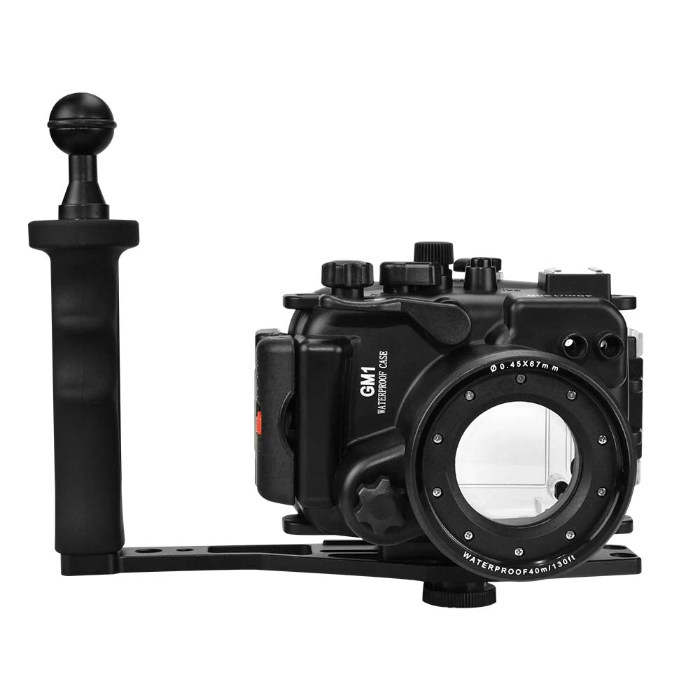 Seafrogs TS-10 Poignée double sous-marine, plateau stabilisateur avec bras pour flash pour appareil photo, support d'éclairage avec base de 20,32 cm (8'')