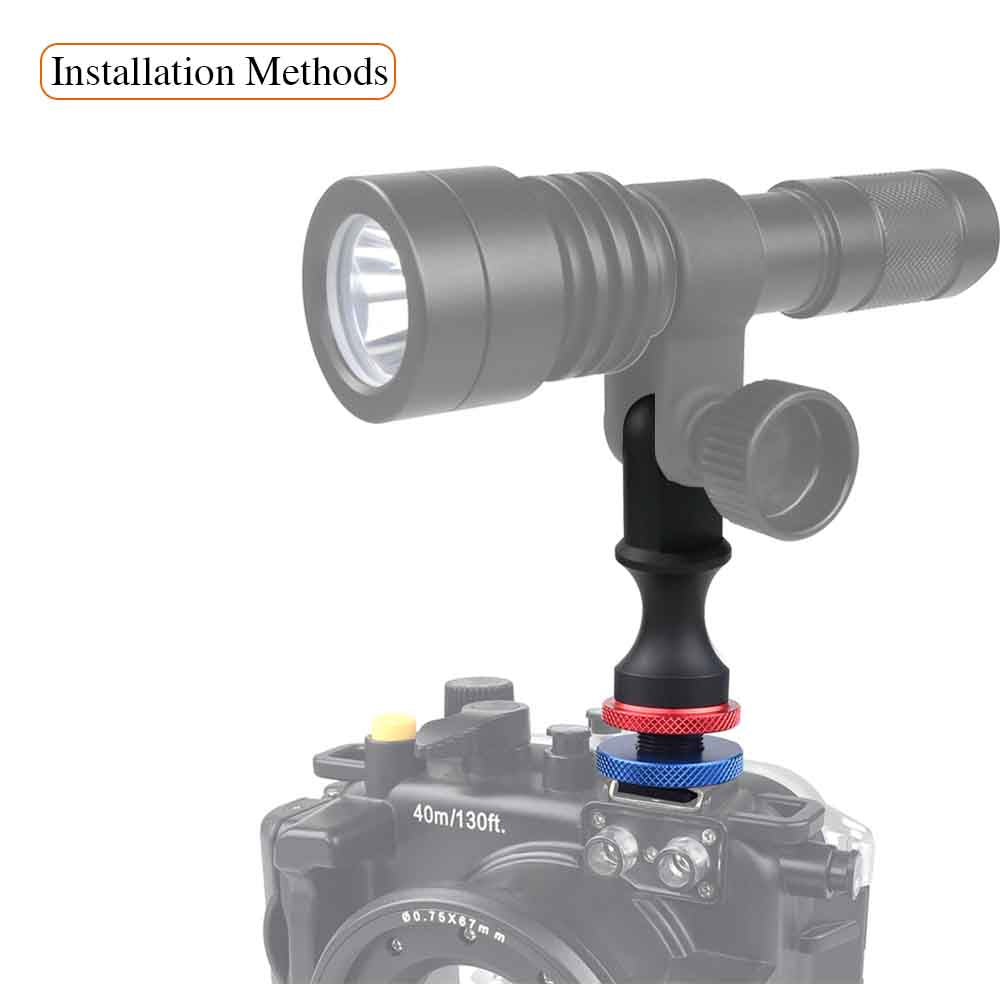 Seafrogs YB-1 YB-2 YS Head Mount with Cold Shoe Adaptor For Underwater Photography Strobe Connector Accessories